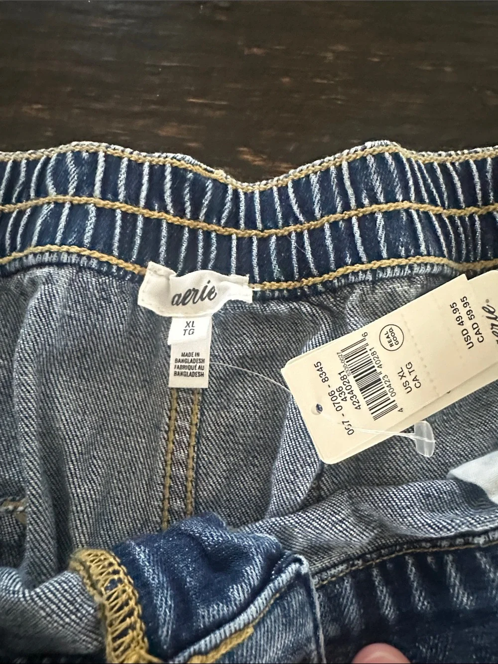 NWT women’s aerie blue jeans shorts - Picture 2 of 5